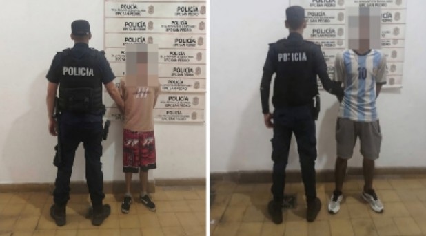 Dos jóvenes aprehendidos tras un conflicto vecinal: uno efectuó un disparo y el otro atacó a la Policía con una gomera