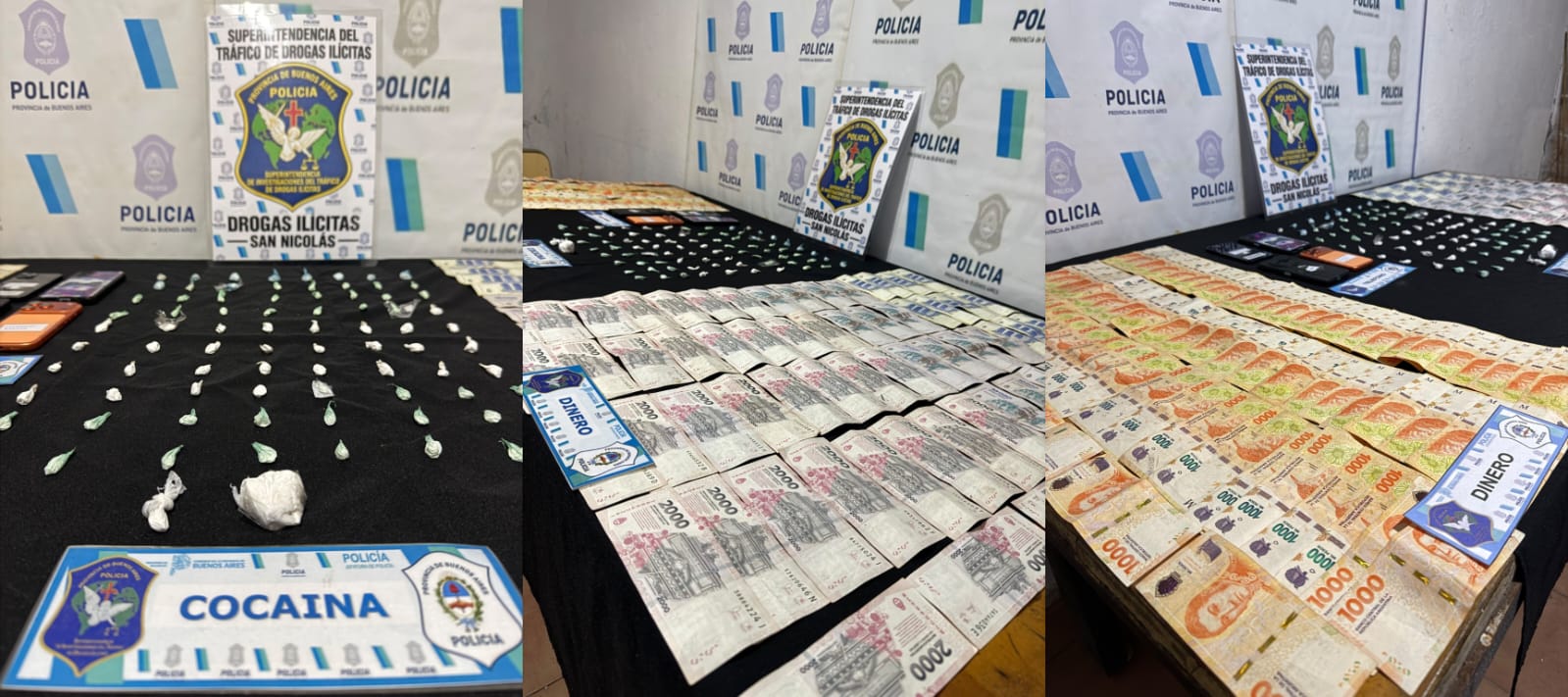 Cuatro aprehendidos tras allanamientos por drogas en San Pedro y Río Tala