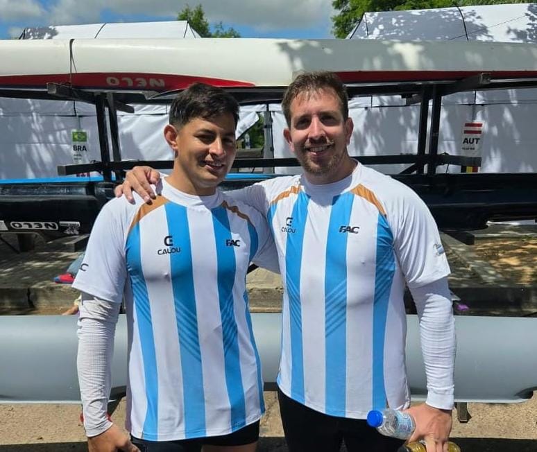 Federico Merlo y Axel Pavón lograron el octavo puesto en el Mundial de Canotaje de Maratón